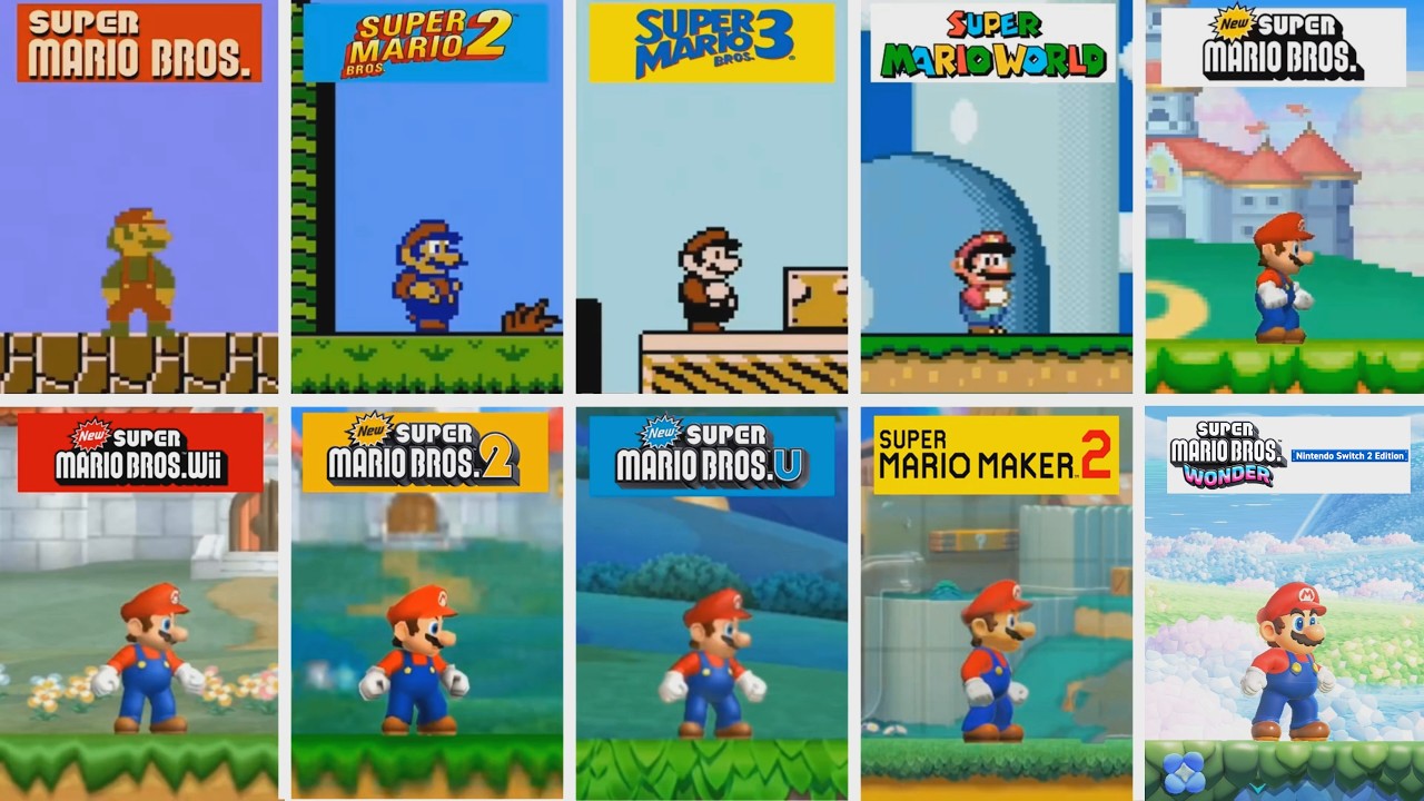 Super Mario Bros | 2D Games Graphics Evolution | 1983 - 2026