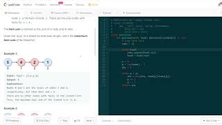 LeetCode 每日一題 Daily Challenge 2130. Maximum Twin Sum of a Linked List