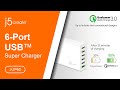 j5create® 6-Port USB QC™3.0 Super Charger JUP60