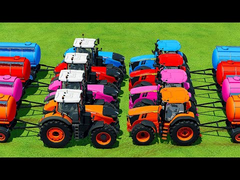 JOHN DEERE vs FENDT TRACTORS & FUEL TANKS PARKOUR - Farming Simulator 22