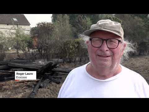 Video Thumbnail: 'Flames everywhere': Residents survey damage as wildfire burns near Paris