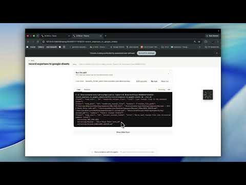 Watch: logging bills to a Google Sheet with AI Mime