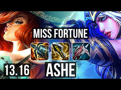 MISS FORTUNE & Rell vs ASHE & Braum (ADC) | 6/0/4, 400+ games, Dominating | NA Master | 13.16