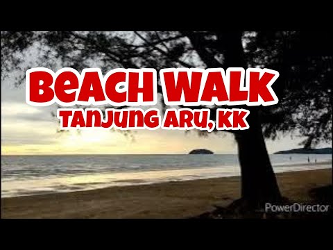 Beach Walk with Amazing Sunset View at Tanjung Aru Beach Kota Kinabalu City