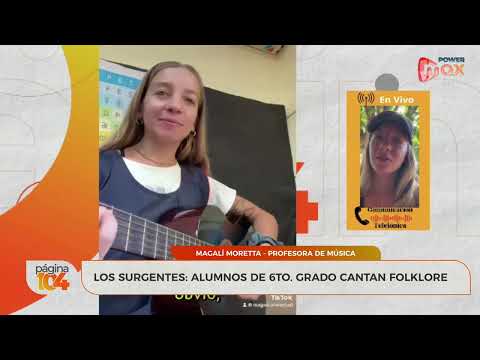 MAGALI MORETTA Profesora de MÙSICA junto a sus alumnos de 6to grado en LOS SURGENTES Córdoba