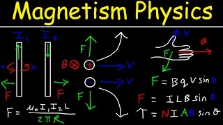 Magnetism, Magnetic Field Force, Right Hand Rule, Ampere&#39;s Law, Torque, Solenoid, Physics Problems