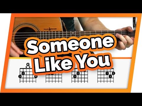 Someone Like You Guitar Tutorial (Adele) Easy Chords Guitar Lesson