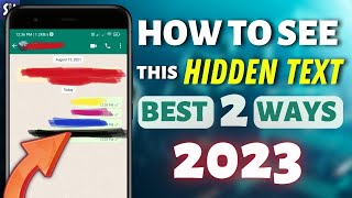 How to See Hidden Text in Screenshot from WhatsApp on Android/IPhone? Best 2 Methods 2023