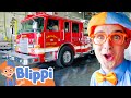 Blippi S DRIVES A Firetruck Blippi Challenges And Games For Kids