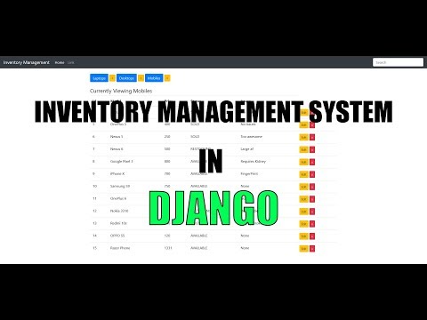 Django Inventory Management System from Scratch - Part 1