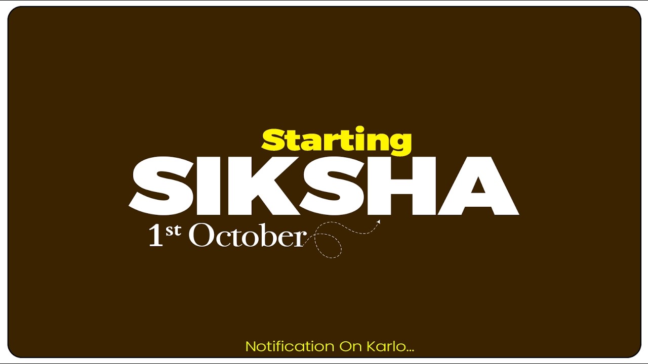 Starting SIKSHA - 1st October 2026 | Official Launch By PW