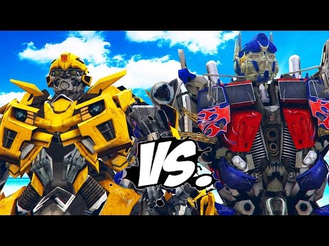 BUMBLEBEE vs OPTIMUS PRIME - Transformers Battle Video