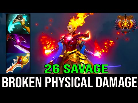 BROKEN PHYSICAL DAMAGE [ Lina ] BRUTAL BUILD - HIGH RANKED - GAMEPLAY