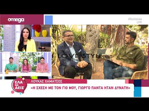 ilovestyle.com - Ο Λουκάς Χάματσος για τη σχέση με τον 25χρονο γιο του