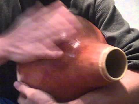 Gourd Udu Drum (burnt orange) made by Tim Greenhalgh