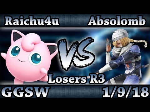 GGSW 66 - Raichu4u (Jigglypuff) Vs. Absolomb (Sheik,Bayonetta) Smash Wii U Losers R3 - Smash 4