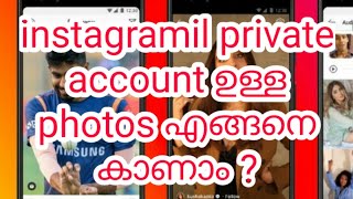 How to view private instagram account all photos / explained in Malayalam