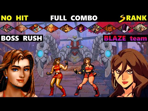 Streets of Rage 4 Boss Rush Full Combo Blaze & Blaze SoR3 2 Players