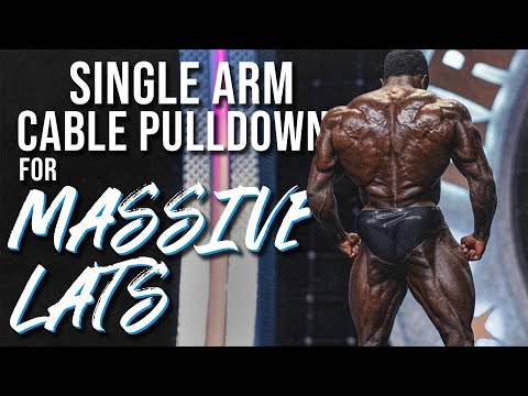 Single-Arm Pulldowns - exercise demo and cues - how to do for big lats big back hypertrophy coach