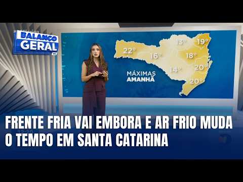 Central do Tempo - Frente fria se afasta e ar frio traz mudanças no tempo em SC