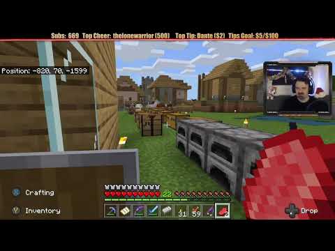 Minecraft "Chill Stream" Dec. 2, 2019 pt1 - Impromptu Fishing and Shed Project