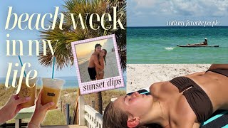 || a week @ the beach || sunset dips, paddle boarding, family game night, and more! 