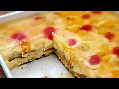 No-Bake Crema de Fruta cake