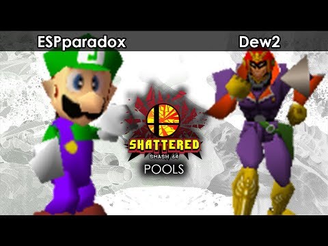 Smash 64: ESPparadox (Luigi/Falcon) V WDR | Dew2 (Falcon) - Shattered 107 Tournament SSB64