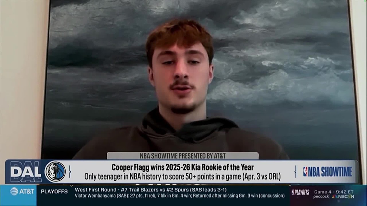 Cooper Flagg Reacts To Winning The 2025-26 Kia NBA Rookie of the Year!