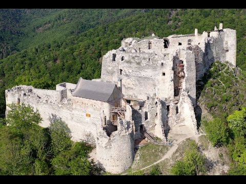 UHROVEC and UHROVEC CASTLE, SLOVAKIA - 4K