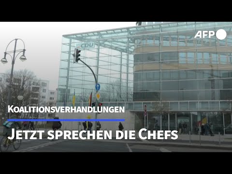 Koalitionsverhandlungen: Jetzt sprechen die Chefs | AFP