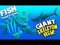 GIANT SKELETON FISH TAKES DOWN THE MEGALODON Feed And Grow Fish Gameplay