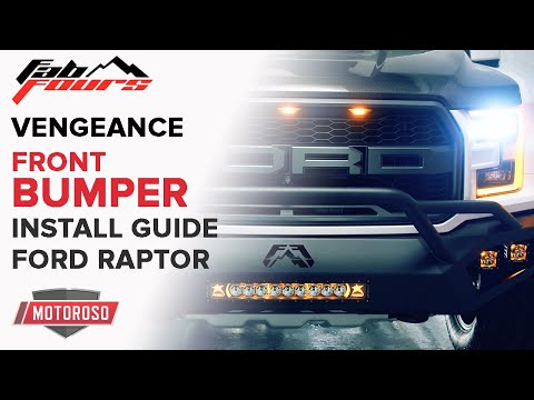 Fab Fours Vengeance Series Front bumper install on 2019 Ford Raptor Bolt on Build Series