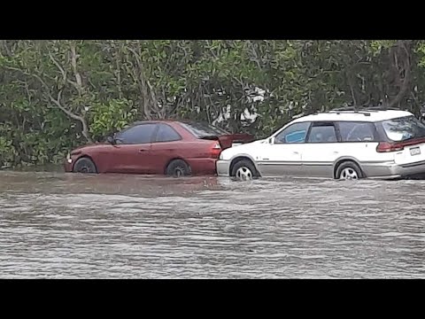 Storm in Fort Pierce Florida hit hurricane Nicole