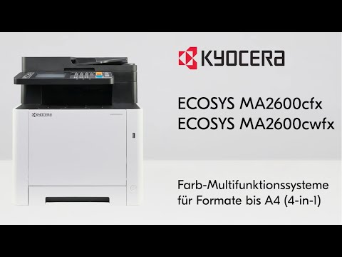 Artikelvideo 4 für KYOCERA ECOSYS MA2600cwfx/Plus 4 in 1 Farblaser-Multifunktionsdrucker weiß, Artikelnummer 524219