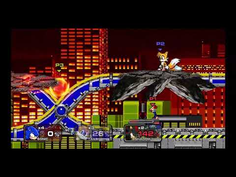 SSF2 Demo v0.9b: Revamp Sonic v2 Vs Tails Vs Shadow v2