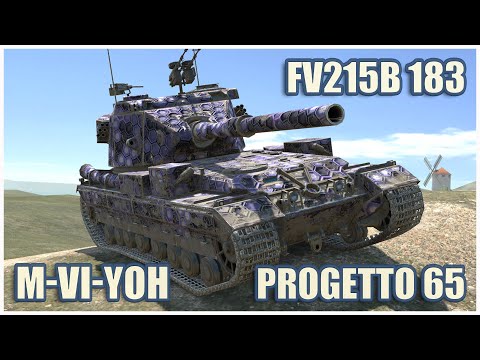 FV215b (183), M-VI-Yoh & Progetto 65 • WoT Blitz Gameplay