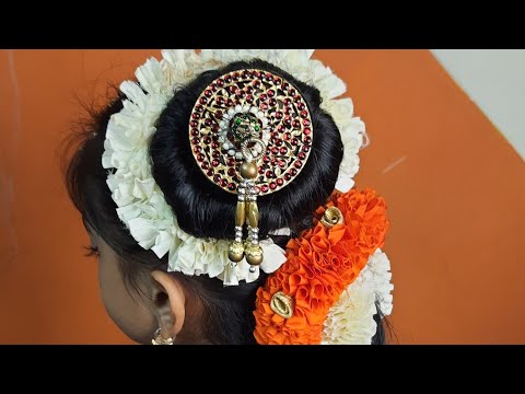 Trendy hair styles|Aandal hairstyle|Doublebun|bharatanatyam|suits all|without extra hair|hairstyle73