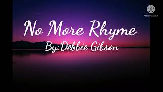No More Rhyme | Debbie Gibson | lyrics video