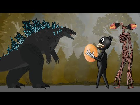 GODZILLA vs Cartoon Cat, Siren Head - Drawing Cartoon 2