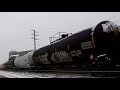 CP ON CN CN 385 W CN 2815 CP 8747 Hooked E S Lead This Long WB Mixed Autorack Thru Brampton