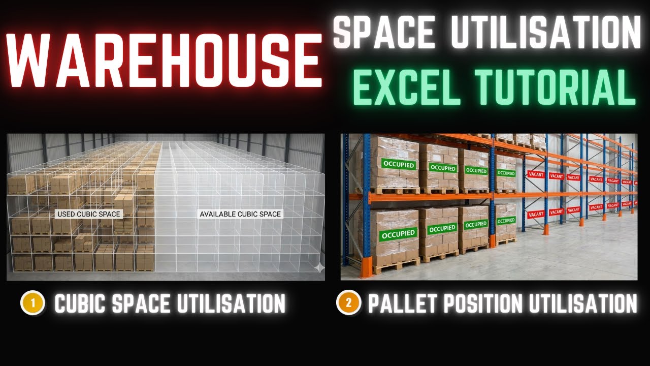 Warehouse Space Utilization in Excel | Calculate Warehouse Capacity & Cubic Utilization Step by Step