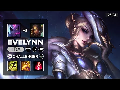 Evelynn vs Nidalee Jungle - KR Challenger - Patch 25.24 Season 15