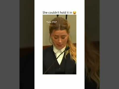 Amber Cannot Stop Laughing at Johnny's Joke in Court 😂#JusticeForJohnnyDepp #JohnnyDepp #Amberheard