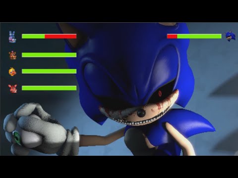 FNAF UCN ROCKSTAR vs SONIC.EXE With HEALTHBARS