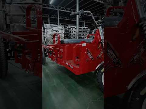 Red iron electric tricycle: Strong external springs, tough and reliable!