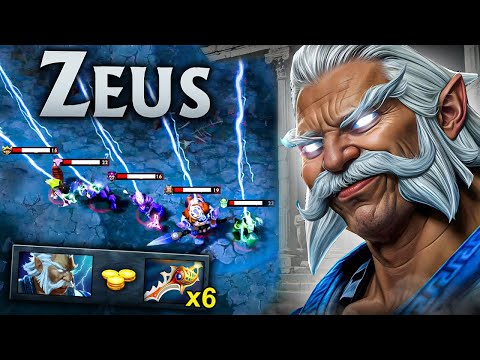 x6 Divine Rapiers Zeus🔥🔥🔥Insane Global One Shot 40Kills Rampage | Dota 2