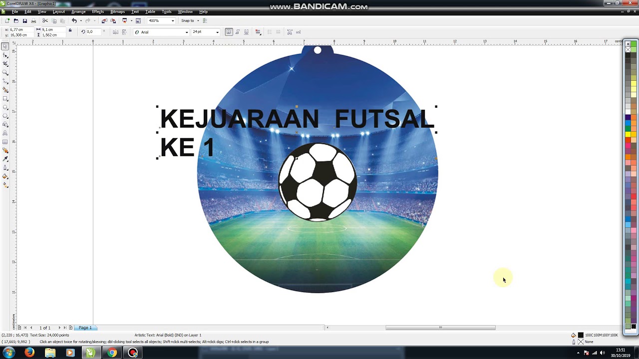 cara mudah design medali kejuaraan