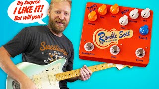 Video thumbnail for Analog Alien RUMBLE SEAT - Drive, Delay & Reverb in a sparkly orange box - Thanks Sweetwater! by 60 Cycle Hum