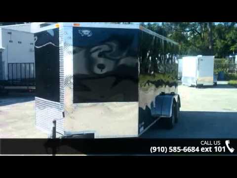 7 x16 Enclosed Utility Trailer with Ramp - Snapper Trail...